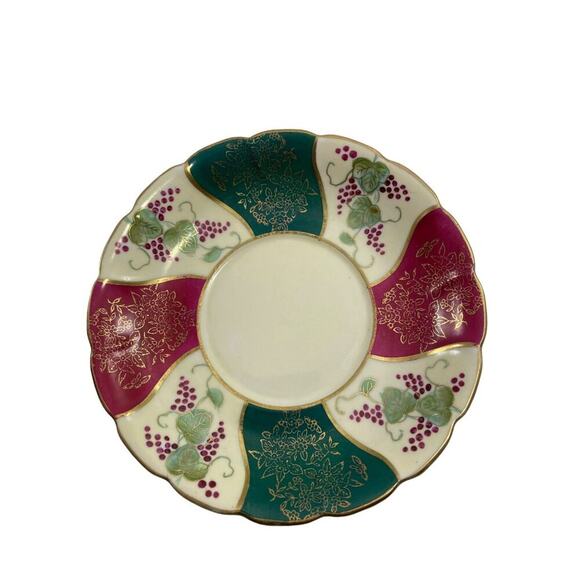 Vintage Occupied Japan Hand-Painted Large Teacup & Saucer Set With Grape Design - Picture 11 of 13